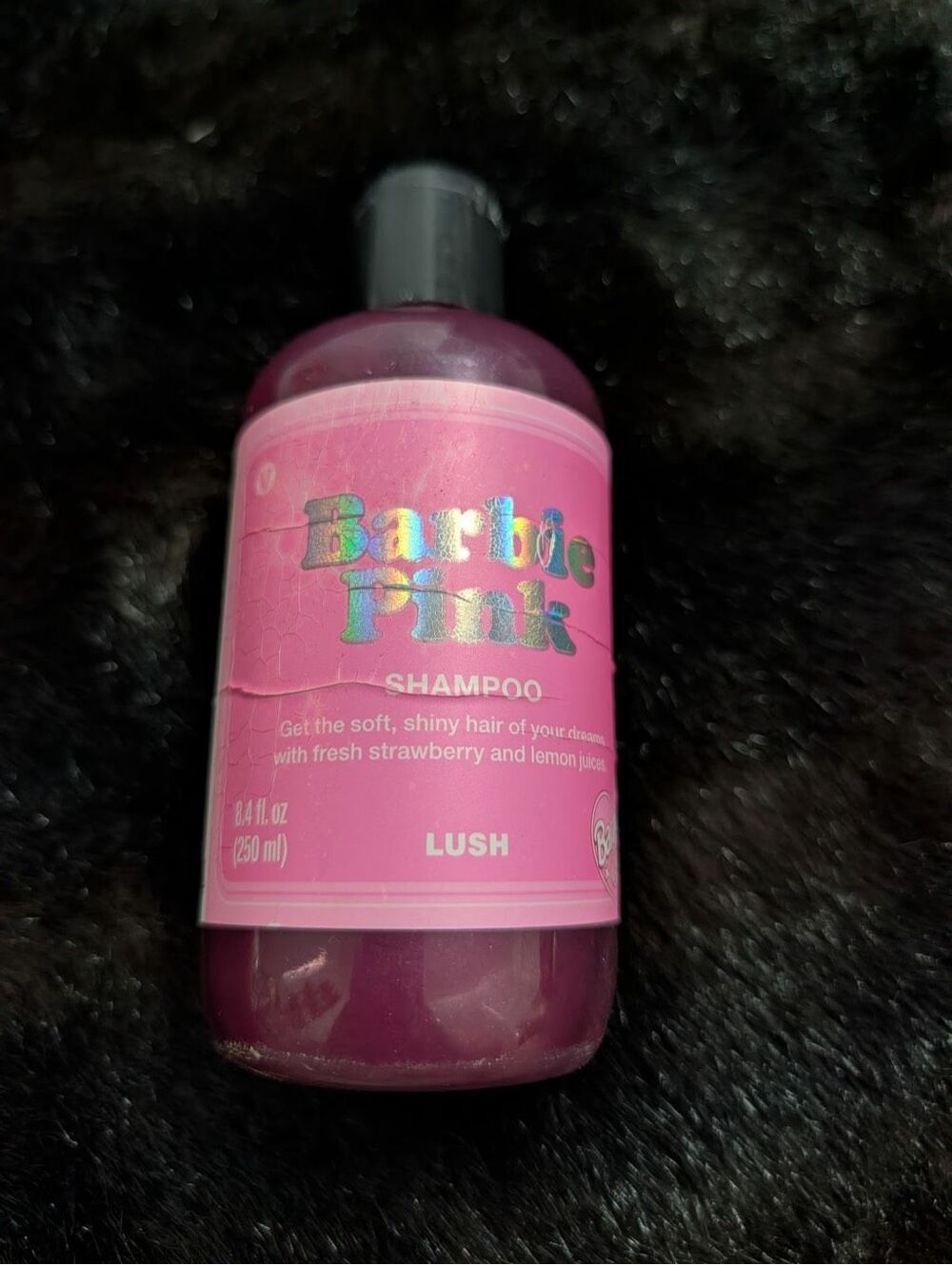 Lush Barbie pink hair shampoo 8.4 fl oz 60% full